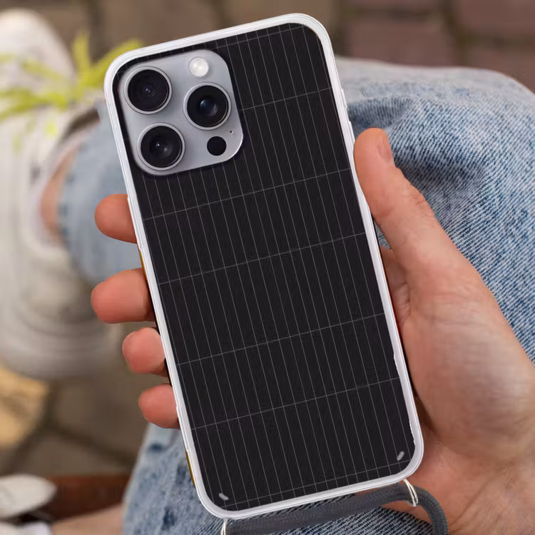 Verticaal - Wandtegel - Mat - Zwart Hoesje iPhone 16 Pro Max met koord klein 804 -sfeer3