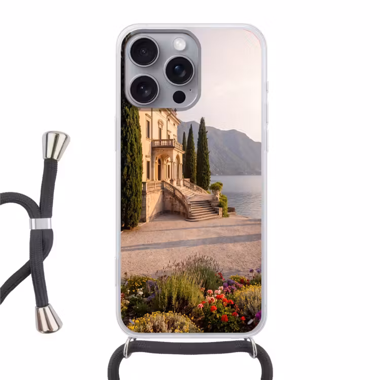 Telefoonhoesje met koord - Villa - water -trappen - Villa - water -trappen Hoesje iPhone 16 Pro Max met koord klein