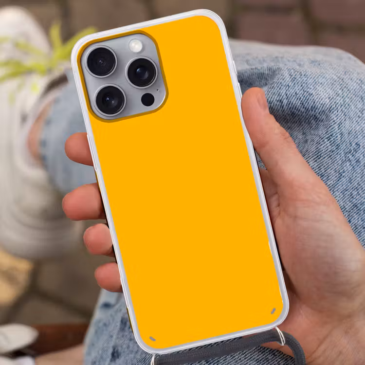 Vivid - Amber - Geel Hoesje iPhone 16 Pro Max met koord klein 804 -sfeer3