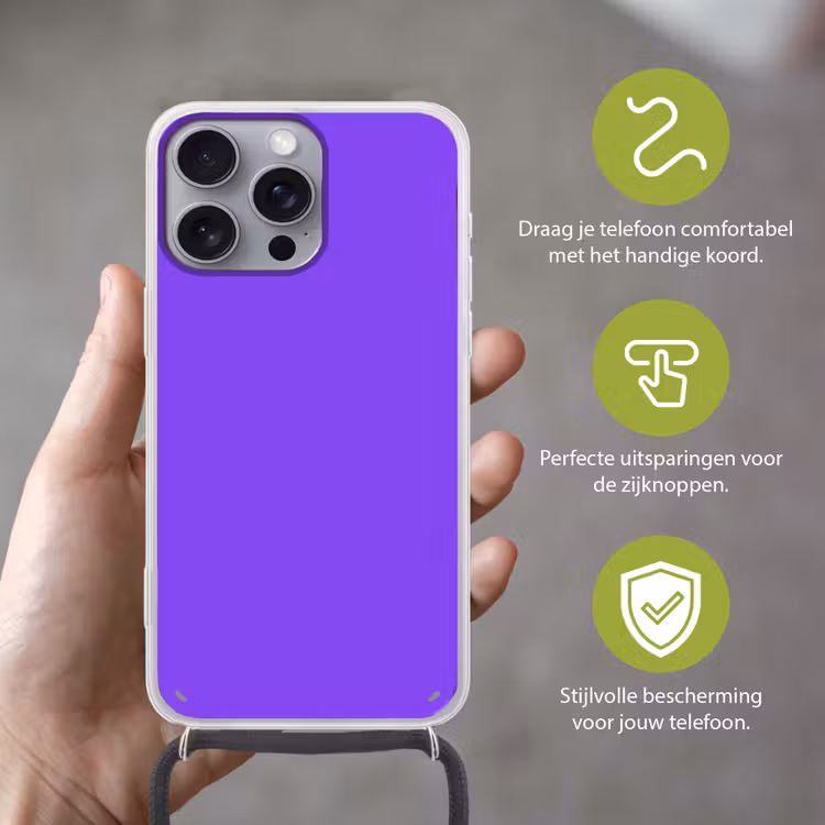Vivid - Violet - Paars Hoesje iPhone 16 Pro Max met koord klein 804 -sfeer2_NL