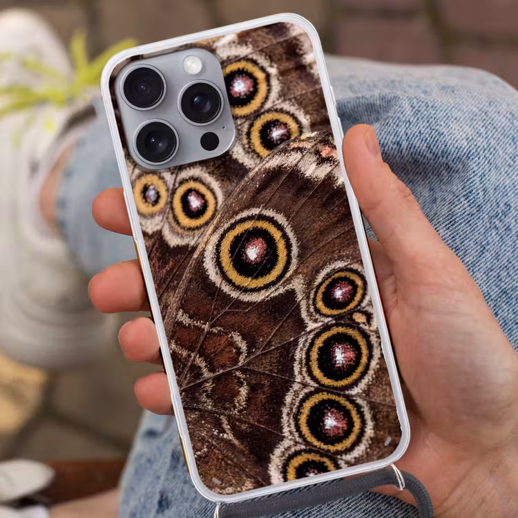 Vlinder - Vleugel - Abstract Hoesje iPhone 16 Pro Max met koord klein -sfeer3