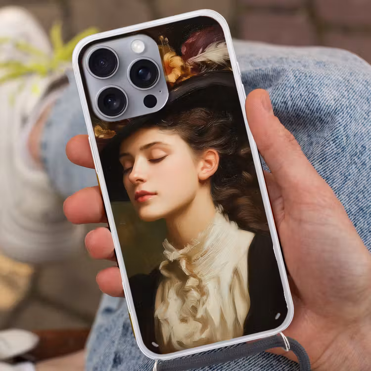 Vrouw - Victoriaans - Portret Hoesje iPhone 16 Pro Max met koord klein -sfeer3