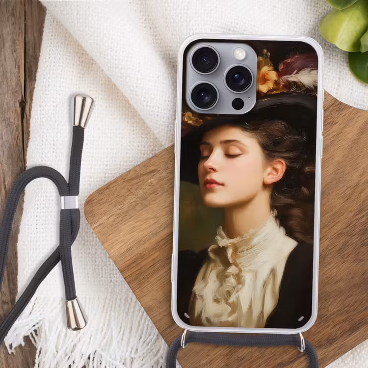 Vrouw - Victoriaans - Portret Hoesje iPhone 16 Pro Max met koord klein -sfeer4