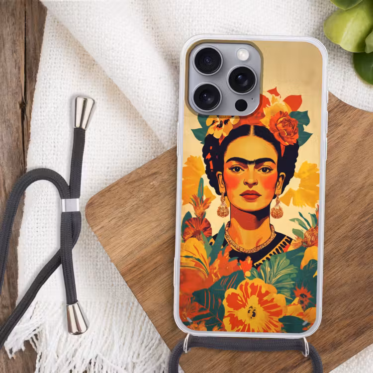 Vrouwelijk - Bloemen - Sieraden Hoesje iPhone 16 Pro Max met koord klein -sfeer4