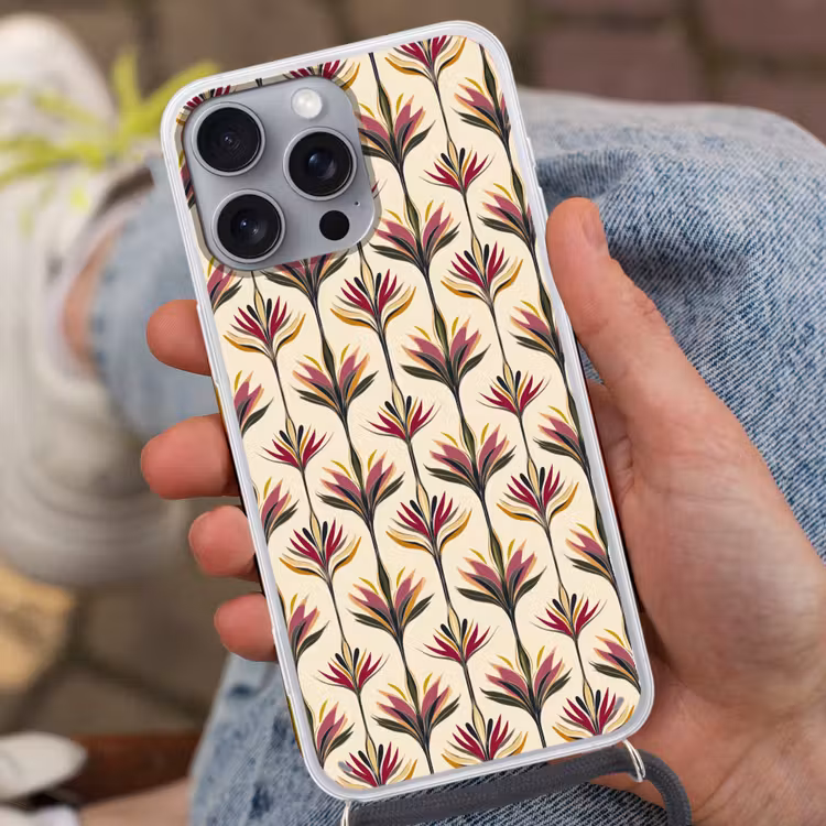 Waaier - Motief - Kleurrijk Hoesje iPhone 16 Pro Max met koord klein 804 -sfeer3