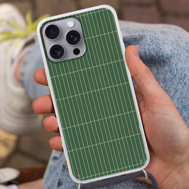 Wandtegel - Verticaal - Donkergroen Hoesje iPhone 16 Pro Max met koord klein 804 -sfeer3