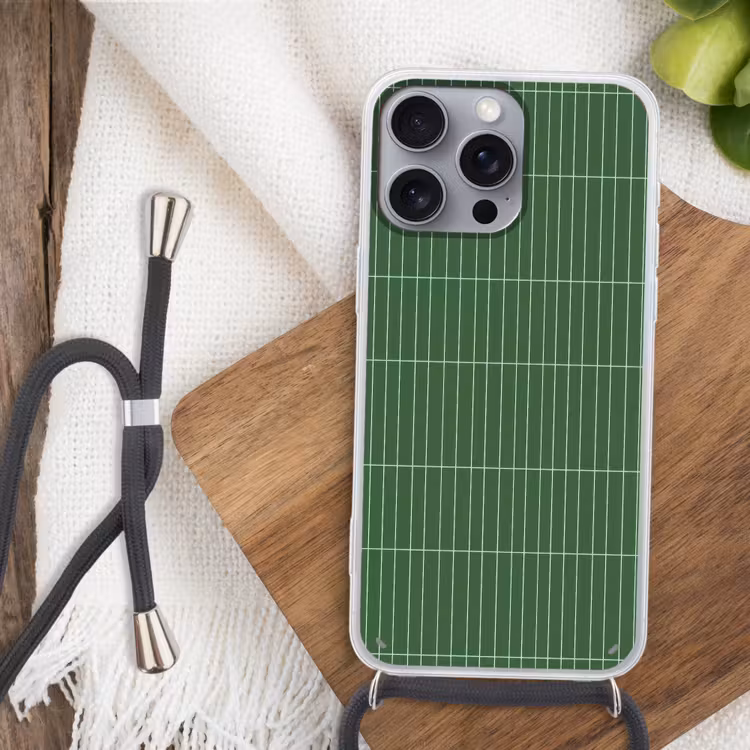 Wandtegel - Verticaal - Donkergroen Hoesje iPhone 16 Pro Max met koord klein 804 -sfeer4