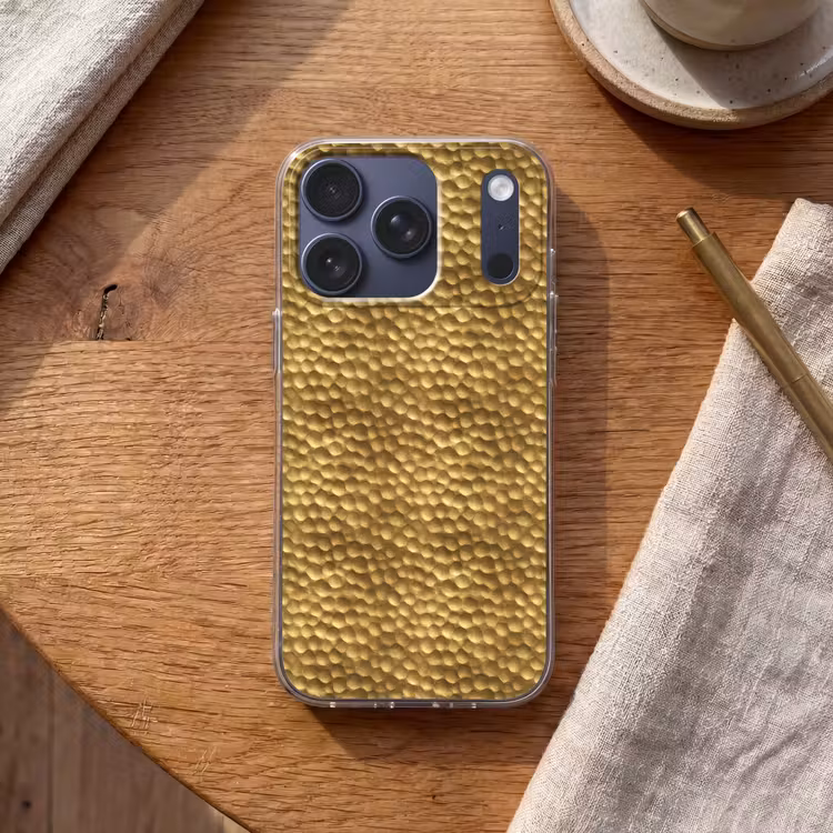 Metaal - Dynamisch - Goud Telefoonhoesje iPhone 17 Pro klein 878 -sfeer1