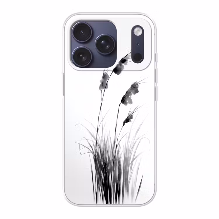 Minimalistisch - Stelen - Wit Telefoonhoesje iPhone 17 Pro klein -3d