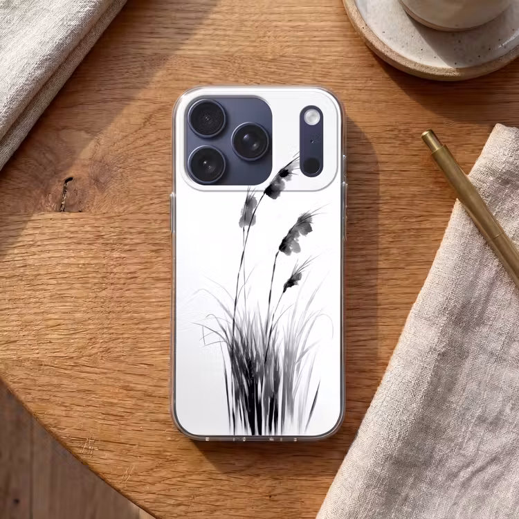 Minimalistisch - Stelen - Wit Telefoonhoesje iPhone 17 Pro klein -sfeer1