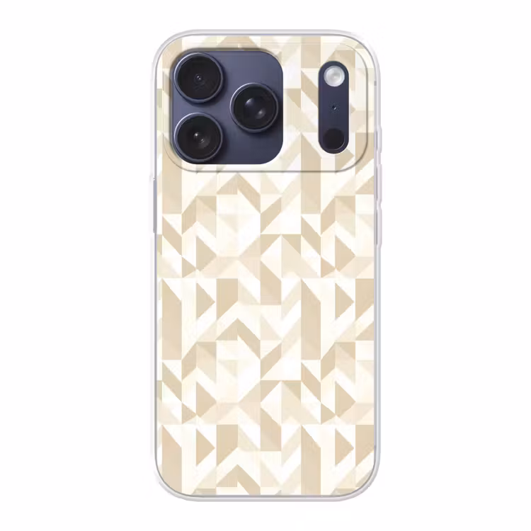 Modern - Abstract - Beige Telefoonhoesje iPhone 17 Pro klein 878 -3d