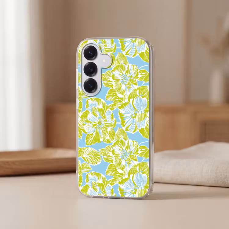 Modern - Bloemen - Groen Telefoonhoesje Samsung Galaxy S26 klein 975 -sfeer2
