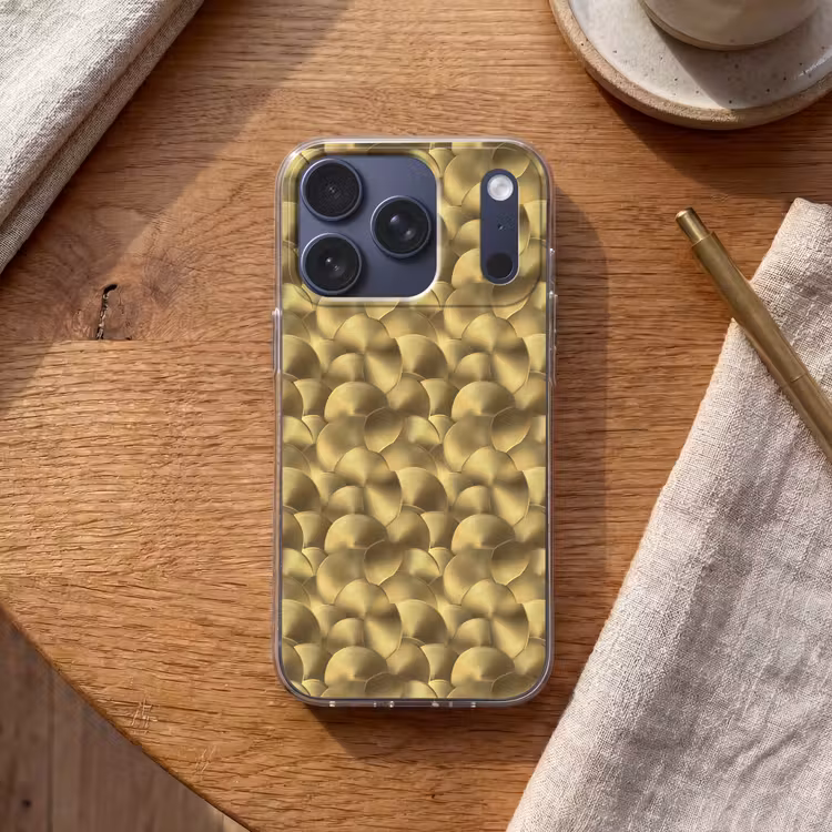 Modern - Cirkel - Goud Telefoonhoesje iPhone 17 Pro klein 878 -sfeer1