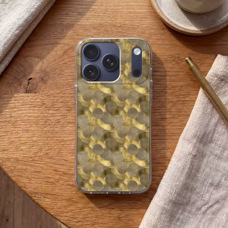 Modern - Geometrisch - Goud Telefoonhoesje iPhone 17 Pro klein 878 -sfeer1