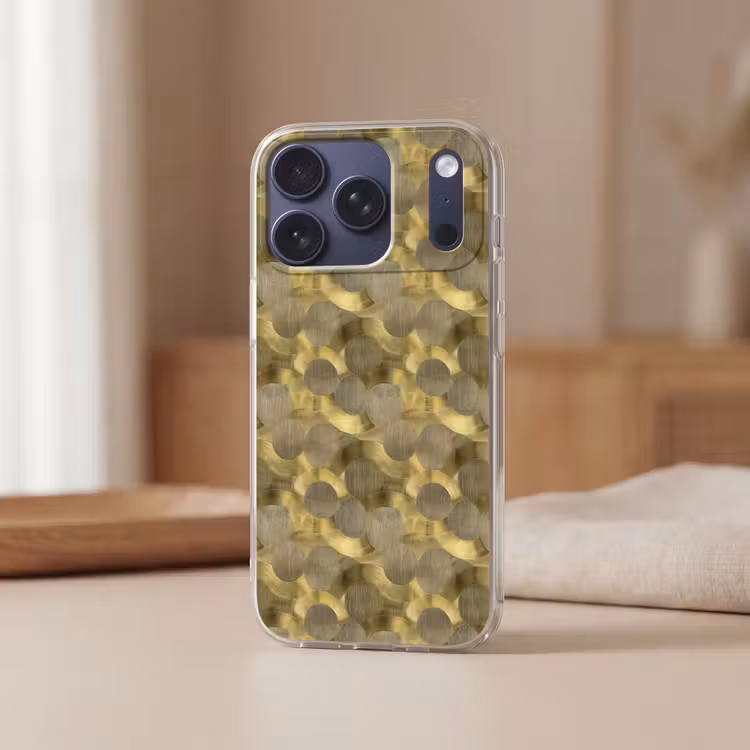 Modern - Geometrisch - Goud Telefoonhoesje iPhone 17 Pro klein 878 -sfeer2