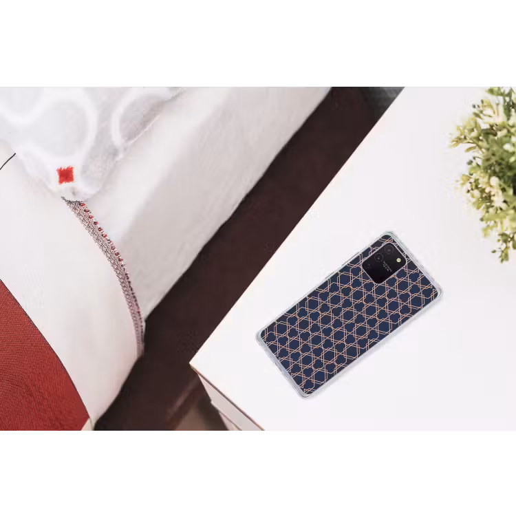 Modern - Patroon - Donkerblauw - Roze Telefoonhoesje Samsung Galaxy S10 Lite klein 364 -kamerS10Lite