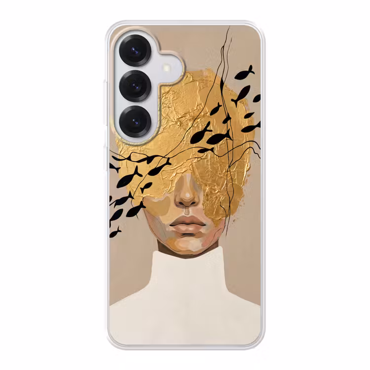 Modern - Vrouw - Goud Telefoonhoesje Samsung Galaxy S26 klein -3d