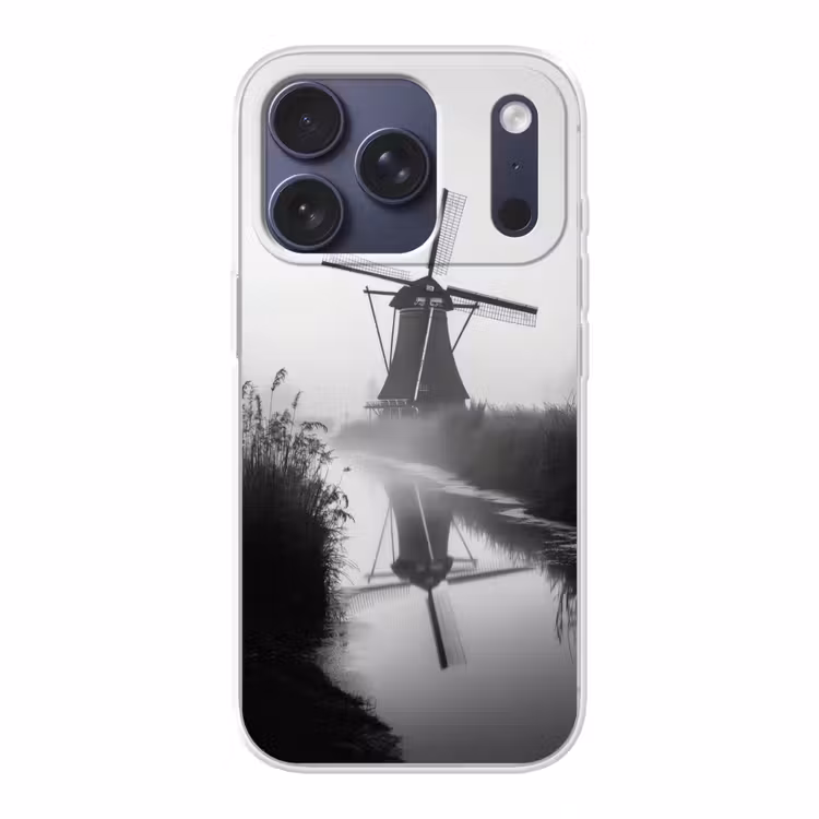 Molen - Weerspiegeling - Landschap - Water Telefoonhoesje iPhone 17 Pro klein -3d