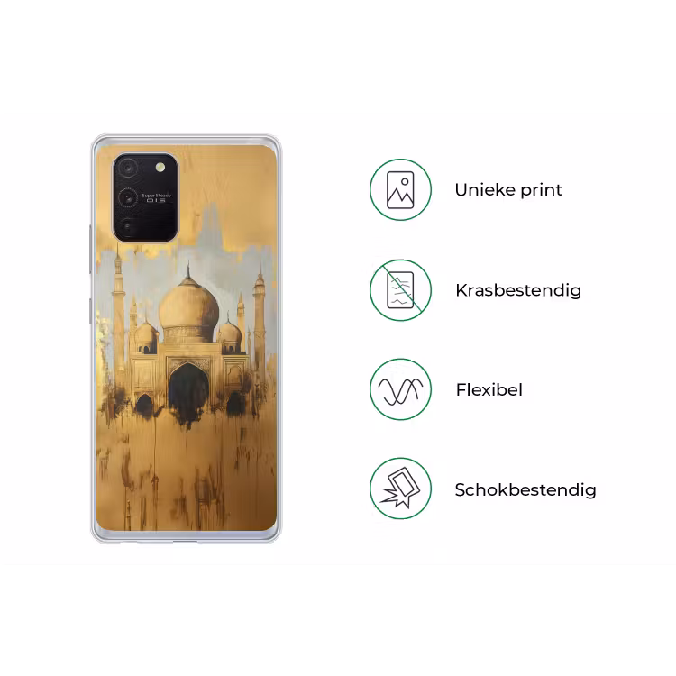 Moskee - Goud - Arabisch - Ramadan - Islamitische Telefoonhoesje Samsung Galaxy S10 Lite klein -specsS10Lite