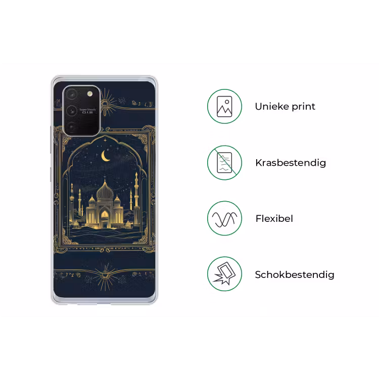 Moskee - Islam - Goud - Ramadan - Islamitische Telefoonhoesje Samsung Galaxy S10 Lite klein -specsS10Lite
