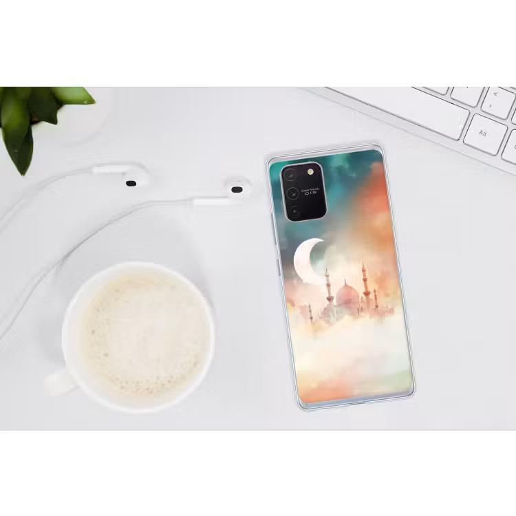 Moskee - Kleurrijke wolken - Arabisch - Ramadan - Islamitische Telefoonhoesje Samsung Galaxy S10 Lite klein -oordopS10Lite