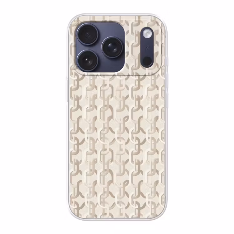 Motief - Abstract - Beige Telefoonhoesje iPhone 17 Pro klein 878 -3d