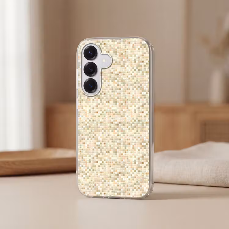 Mozaïek - Patroon - Beige Telefoonhoesje Samsung Galaxy S26 klein 975 -sfeer2
