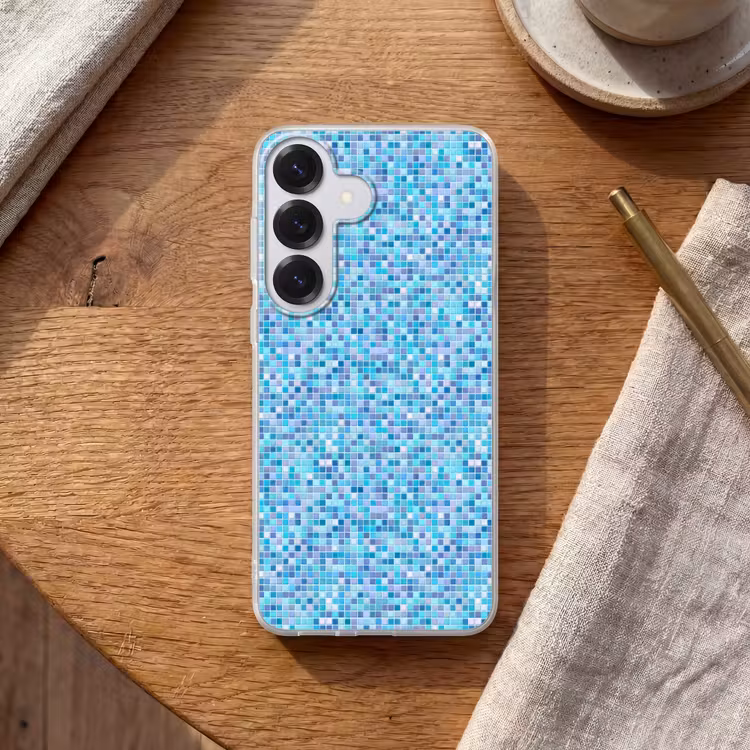 Mozaïek - Patroon - Turquoise Telefoonhoesje Samsung Galaxy S26 klein 975 -sfeer1