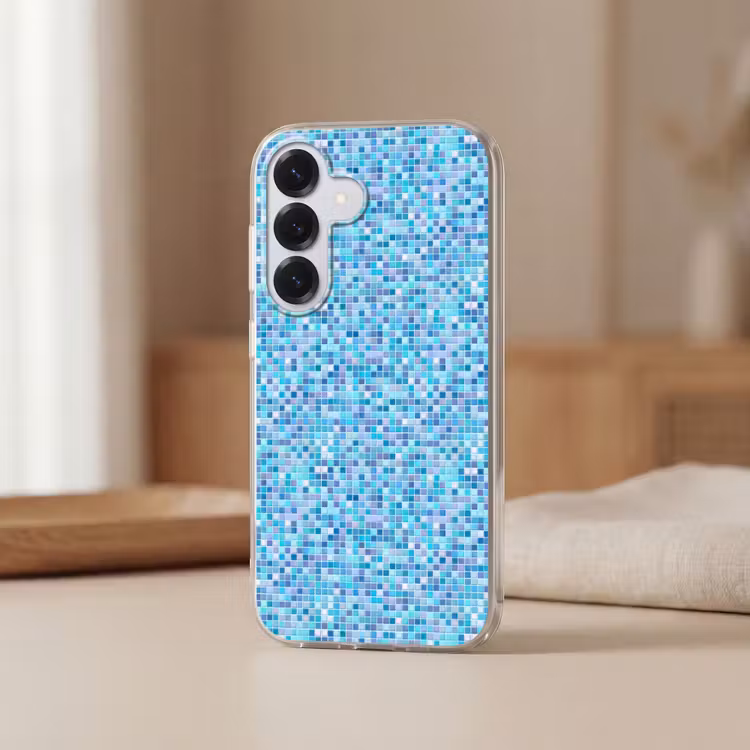 Mozaïek - Patroon - Turquoise Telefoonhoesje Samsung Galaxy S26 klein 975 -sfeer2