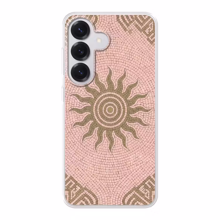 Mozaïek - Zon - Patroon - Klassiek - Roze Telefoonhoesje Samsung Galaxy S26 klein -3d