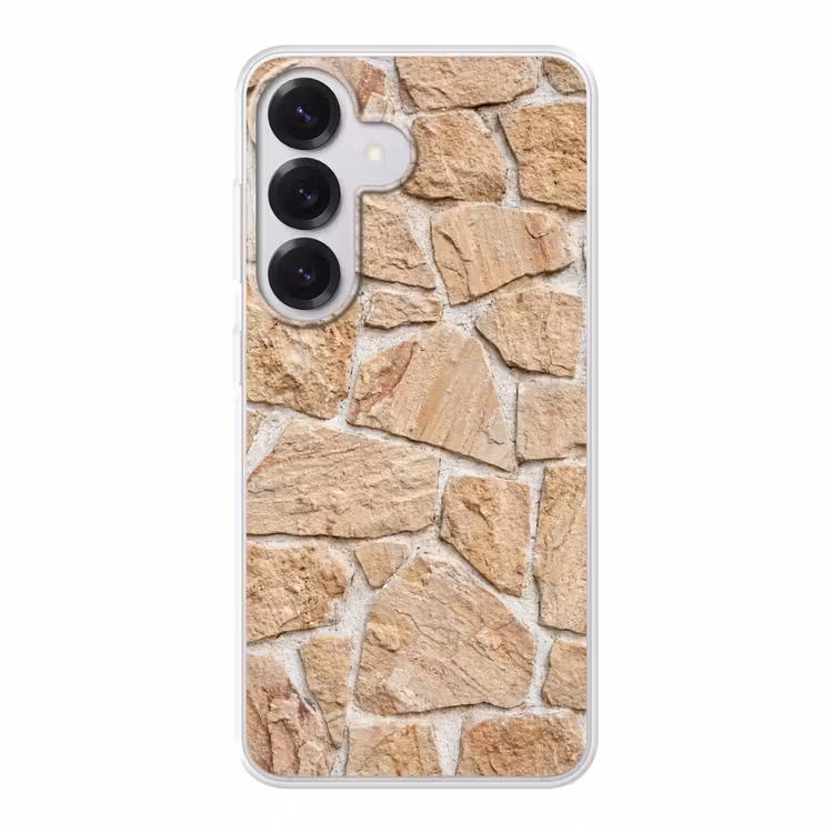 Muur - Steen - Patroon - Rustiek - Beige Telefoonhoesje Samsung Galaxy S26 klein -3d