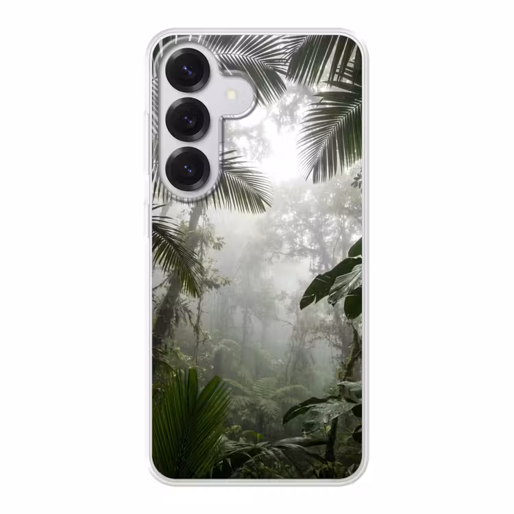 Natuur - Jungle - Mist - Groen - Bladeren Telefoonhoesje Samsung Galaxy S26 klein -3d