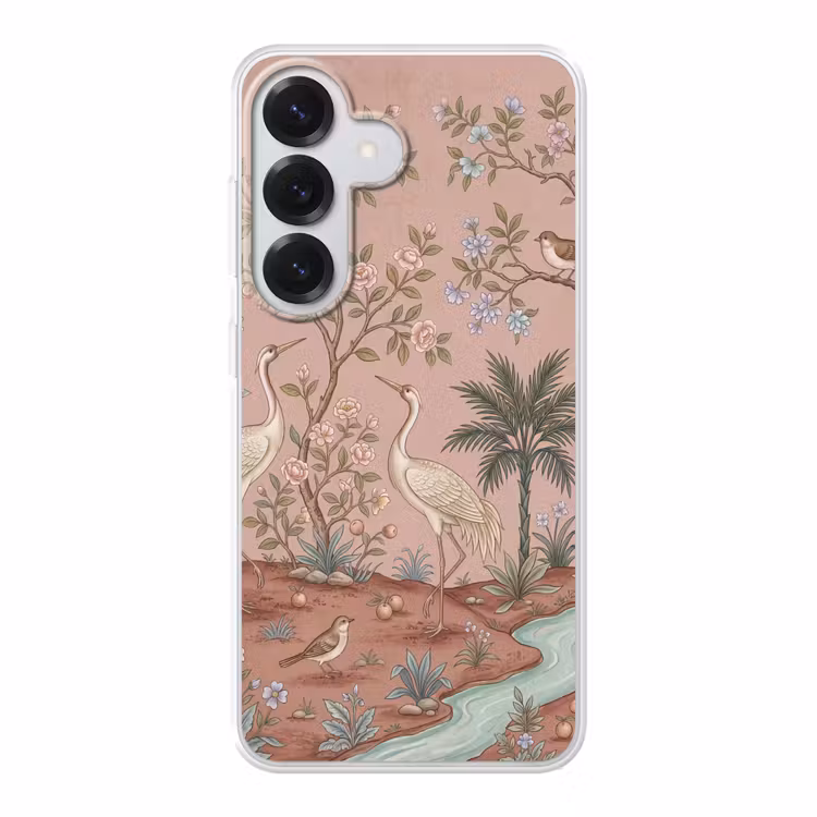 Nostalgisch - Reigers - Roze Telefoonhoesje Samsung Galaxy S26 klein -3d