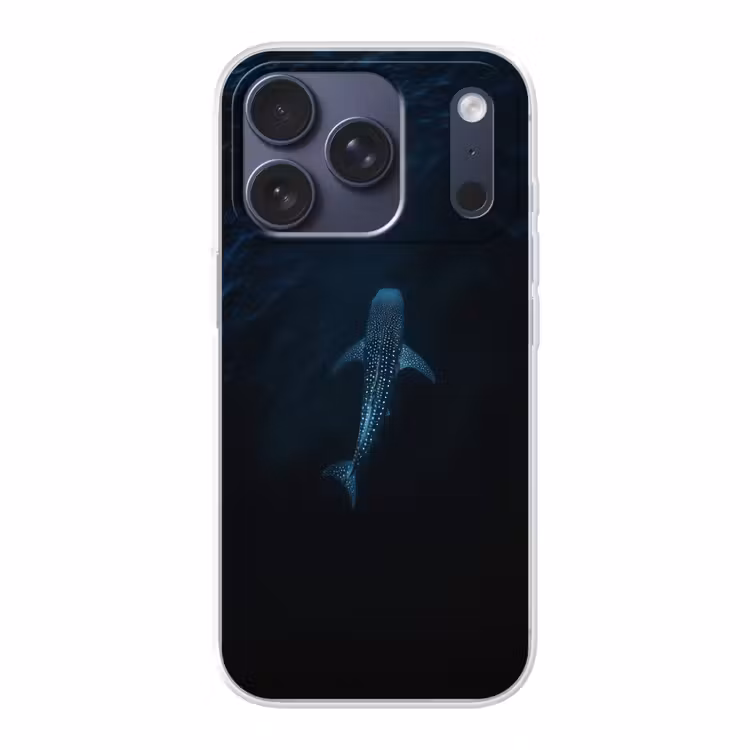 Oceaan - Walvishaai - Donkerblauw - Vlekken Telefoonhoesje iPhone 17 Pro klein -3d