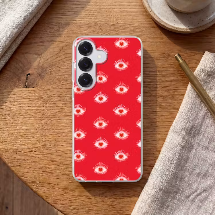 Ogen - Hart - Abstract - Rood - Roze Telefoonhoesje Samsung Galaxy S26 klein 975 -sfeer1