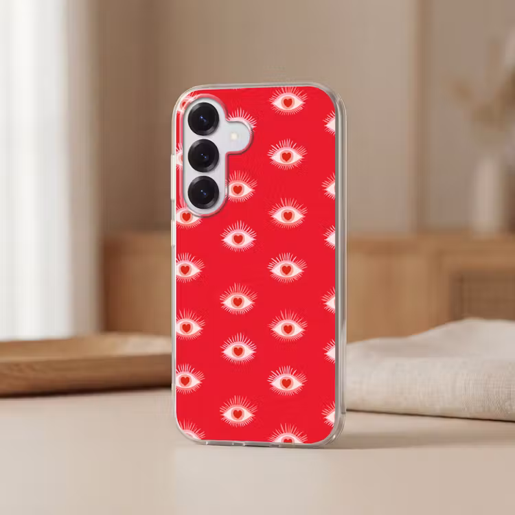 Ogen - Hart - Abstract - Rood - Roze Telefoonhoesje Samsung Galaxy S26 klein 975 -sfeer2