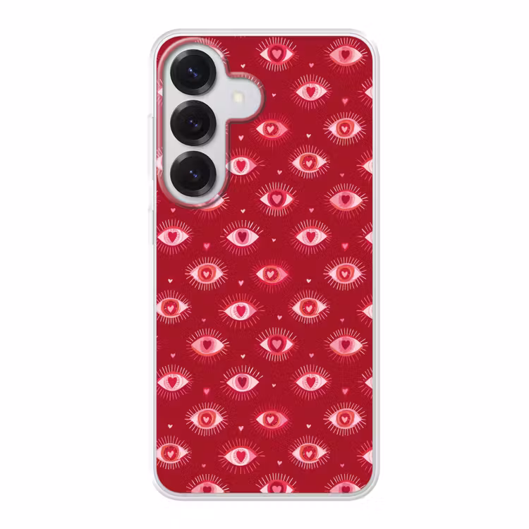 Ogen - Patroon - Roze - Donkerrood Telefoonhoesje Samsung Galaxy S26 klein 975 -3d