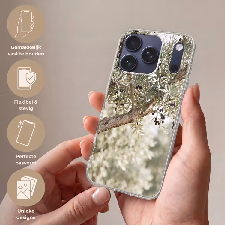Telefoonhoesje - Olijfboom - tak - groen - Olijfboom - tak - groen Telefoonhoesje iPhone 17 Pro klein