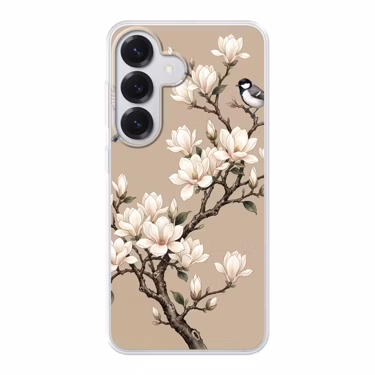 Oosters - Vogels - Beige Telefoonhoesje Samsung Galaxy S26 klein -3d