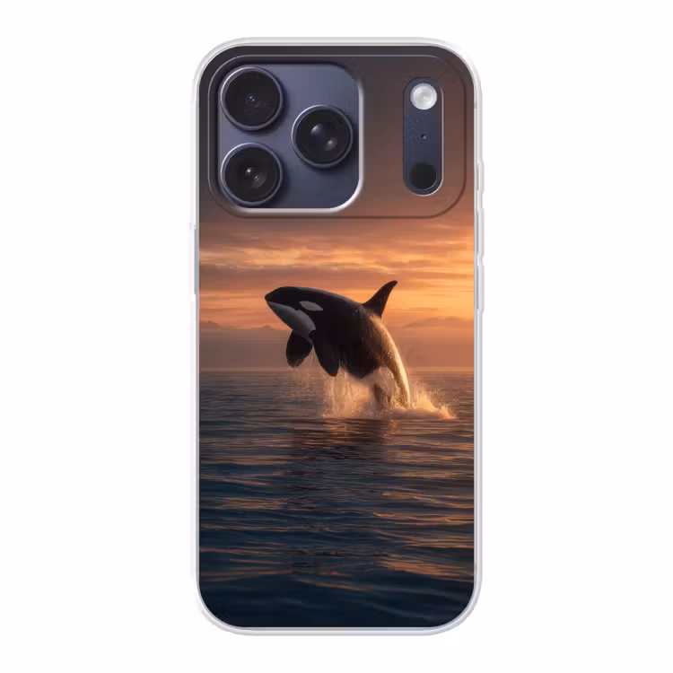 Orka - Zee - Zonsondergang Telefoonhoesje iPhone 17 Pro klein -3d