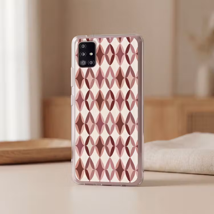 Ovaal - Textuur - Roze Telefoonhoesje Samsung Galaxy A51 5G klein 373 -sfeer2