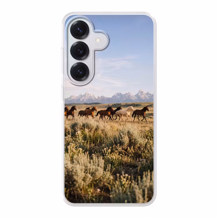 Paarden - Kudde - Bergen - Vrijheid - Wild Telefoonhoesje Samsung Galaxy S26 klein -3d