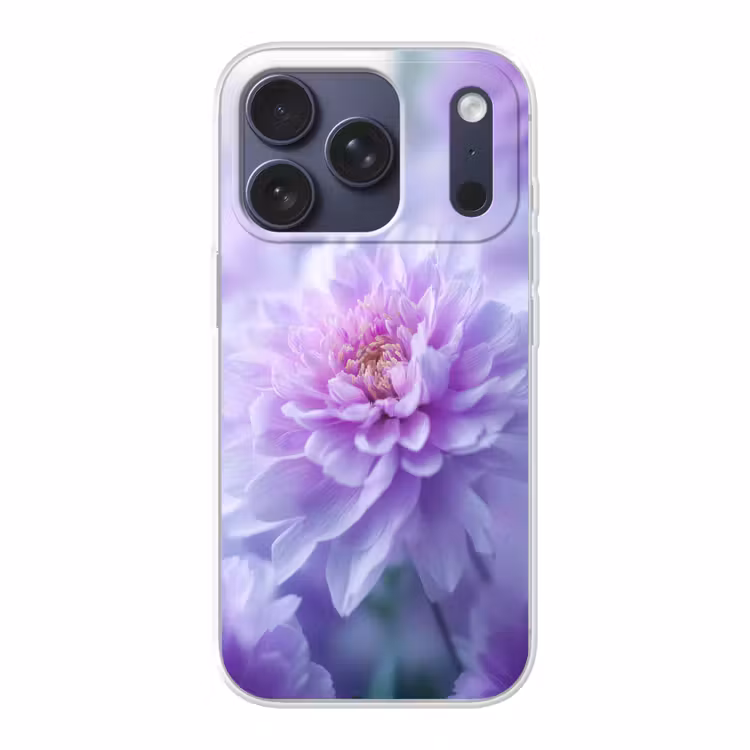 Paars - Dahlia - Dromerig Telefoonhoesje iPhone 17 Pro klein -3d