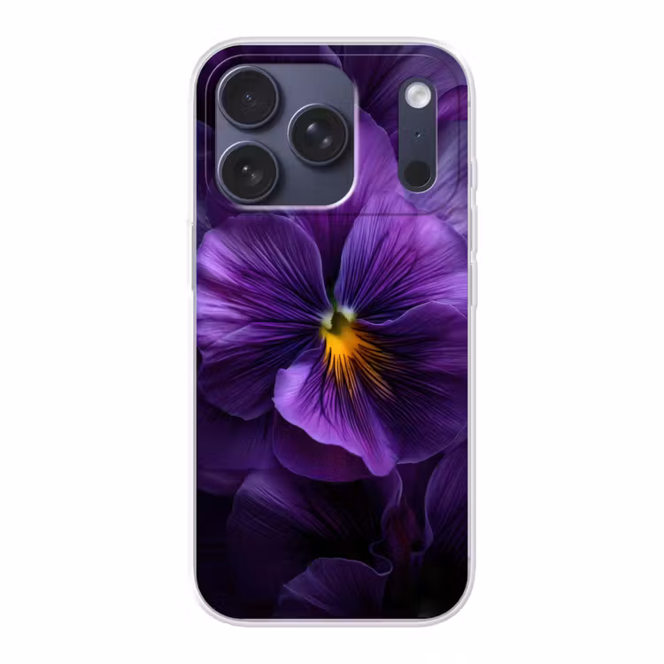 Paars - Viool - Diepte Telefoonhoesje iPhone 17 Pro klein -3d