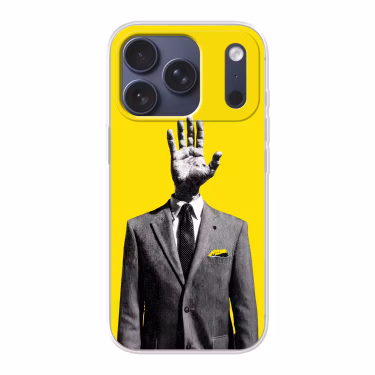 Pak - Hand - Geel Telefoonhoesje iPhone 17 Pro klein -3d