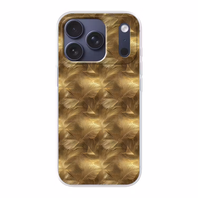 Palm - Waaier - Goud Telefoonhoesje iPhone 17 Pro klein 878 -3d