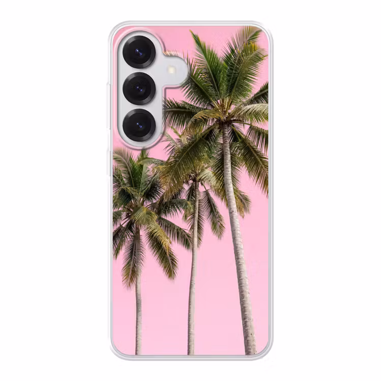 Palmboom - Tropisch - Pink Telefoonhoesje Samsung Galaxy S26 klein -3d
