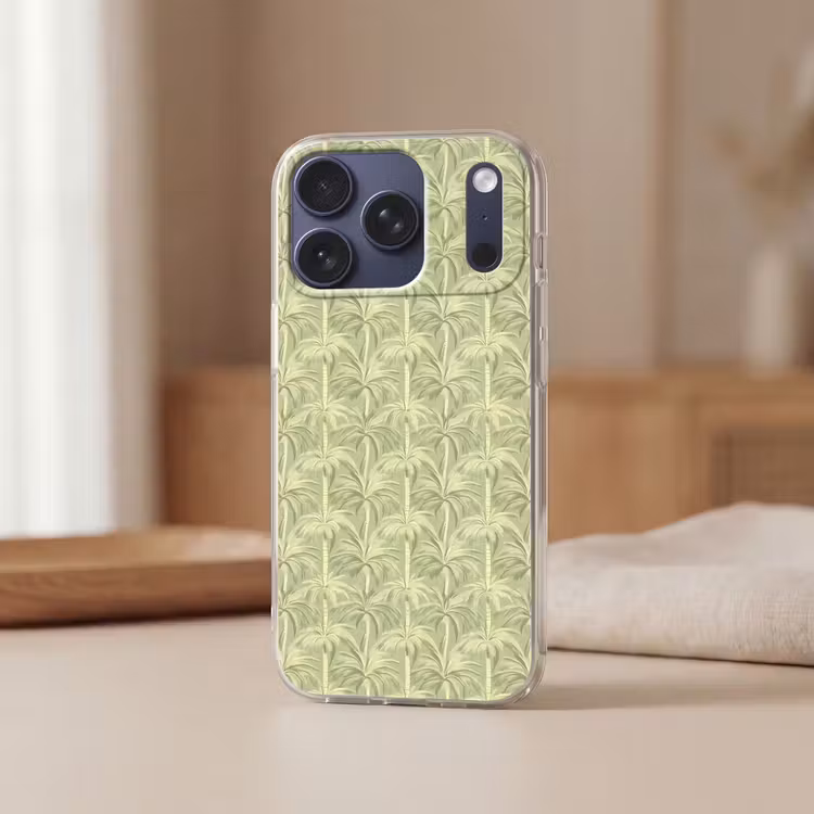 Palmwoud - Tropisch - Groen Telefoonhoesje iPhone 17 Pro klein 878 -sfeer2