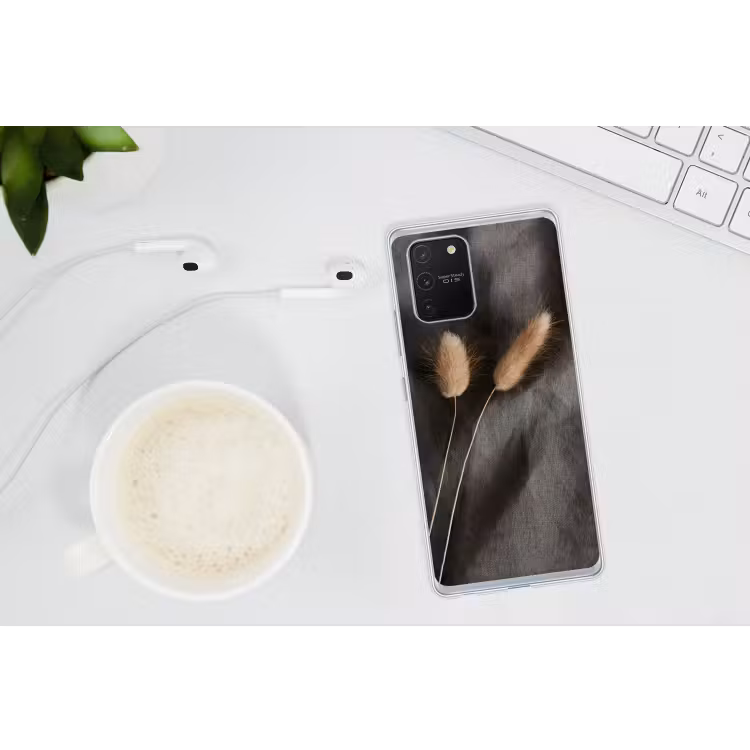 Pampasgras - Pluim - Zwart - Beige Telefoonhoesje Samsung Galaxy S10 Lite klein -oordopS10Lite