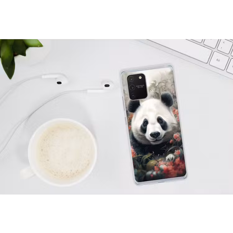 Panda - Wilde dieren - Bloemen - Natuur Telefoonhoesje Samsung Galaxy S10 Lite klein -oordopS10Lite
